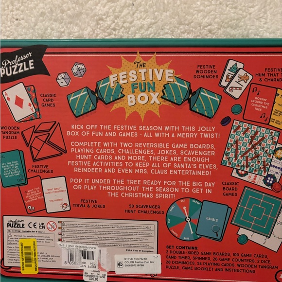 The Festival Fun Box Stuffed with Festive Fun & Game Puzzles NWB Retail $25 - Picture 4 of 5